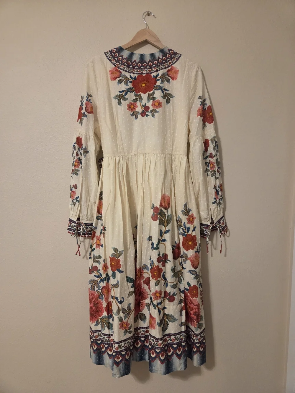FARM Rio Mosaic Sands Floral Wrap Midi Dress - Picture 6 of 7
